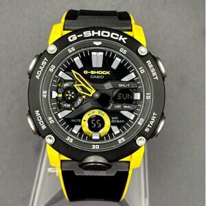 Casio G-Shock GA-2000-1A9 Carbon Core Guard 200M Yellow Black Men’s Watch